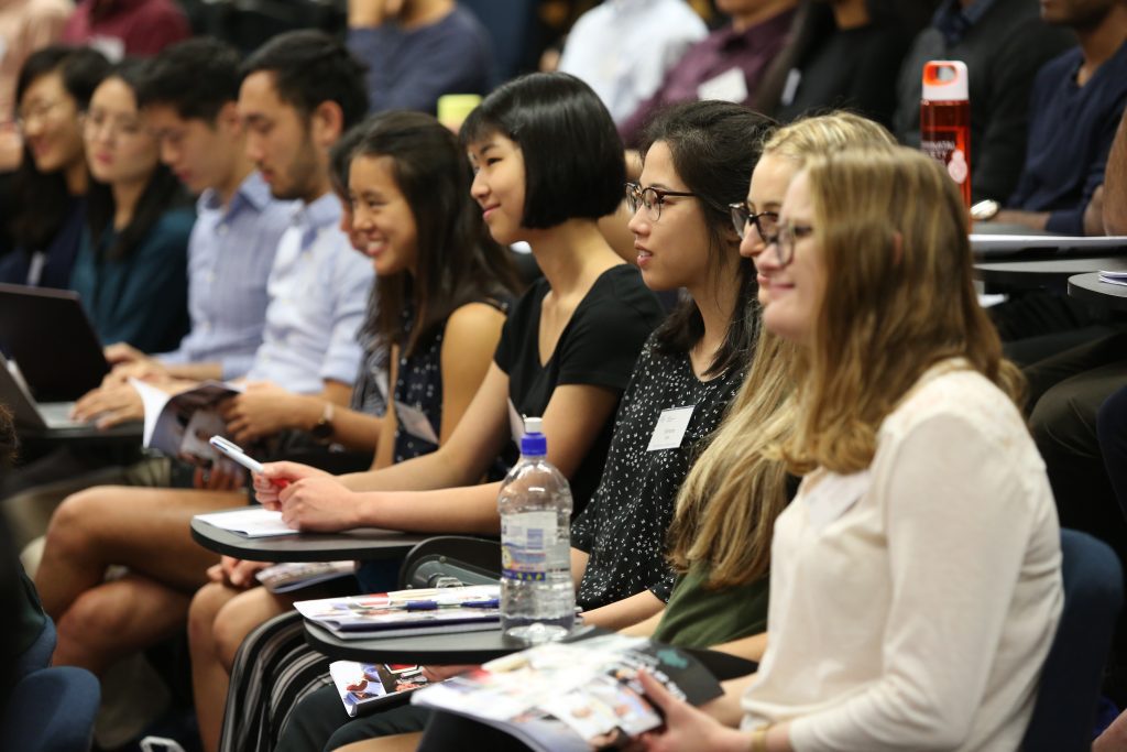 Young women attend an AAHMS event.