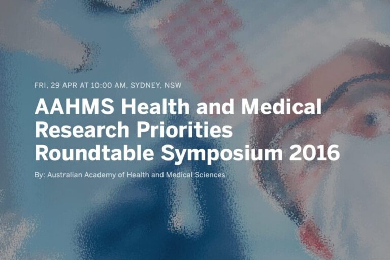 AAHMS Health and Medical Research Priorities Roundtable Symposium 2016