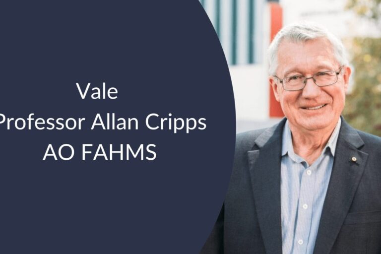 Tribute to Professor Allan Cripps AO FAHMS