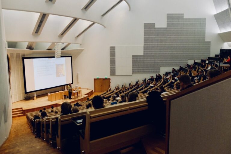 A university lecture hall. AAHMS has provided a submission to the Australian Universities Accord discussion paper consultation.