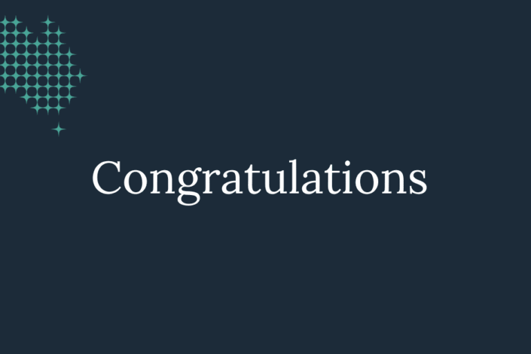 Congratulations in white text
