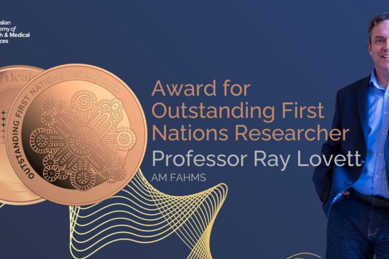 Professor Ray Lovett awarded Academy’s prestigious Outstanding First Nations Researcher Medal